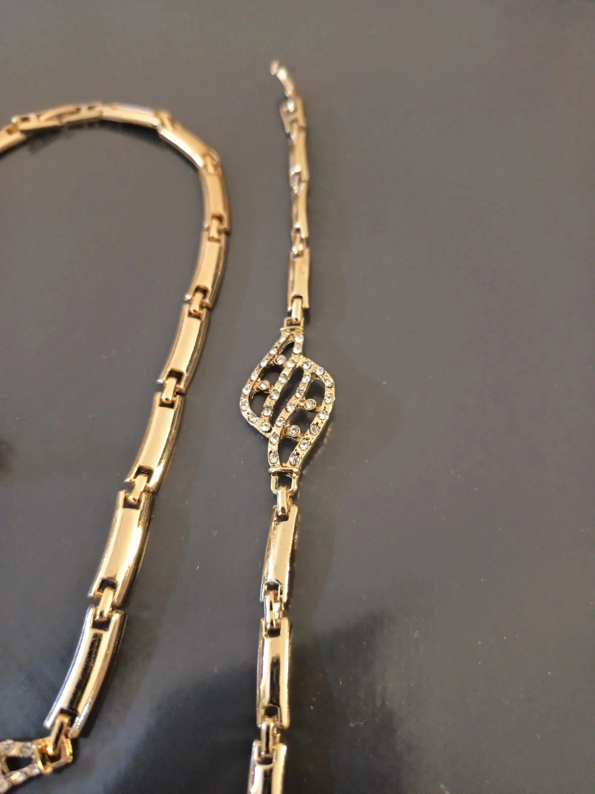 Conjunto de 3 peças dourado e strass – photo 2